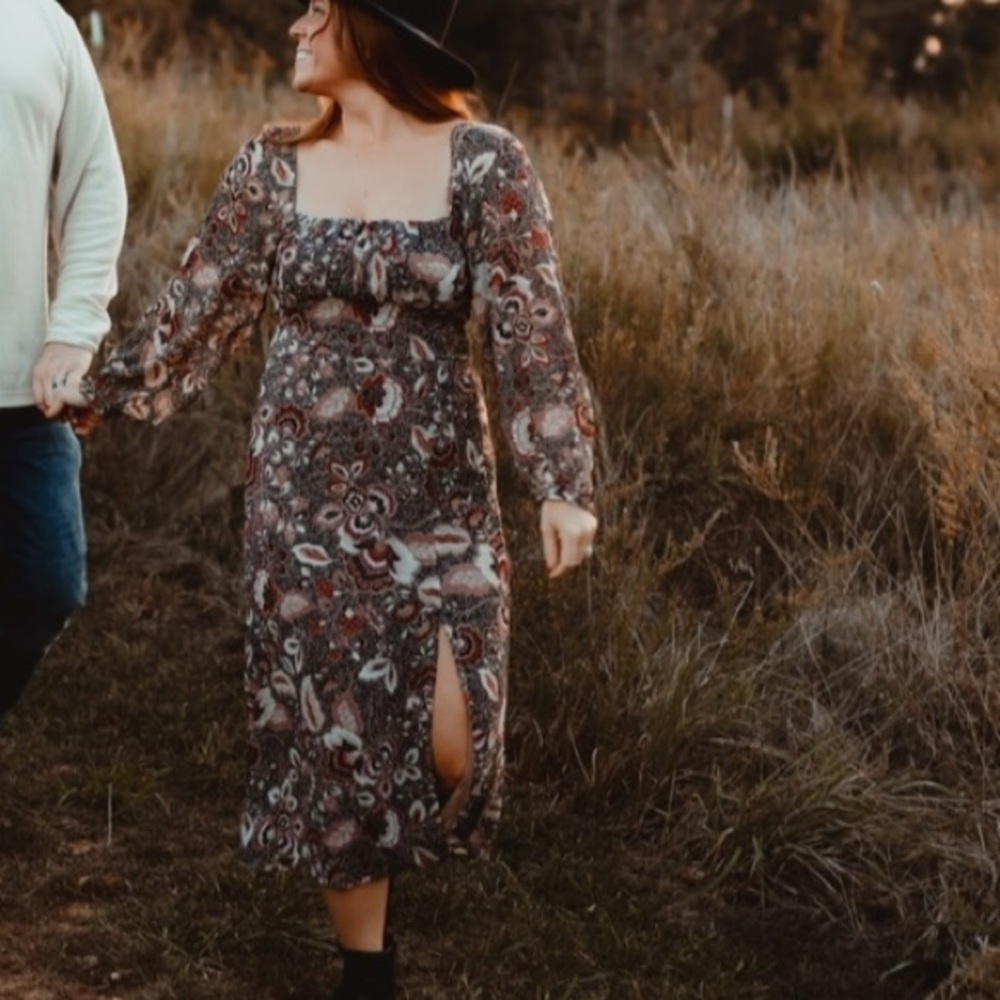 Midi printed dress